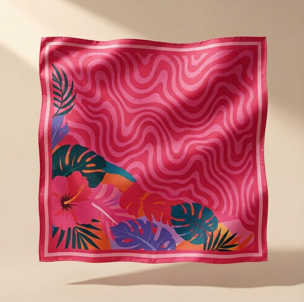 Pink Allure Square Scarf