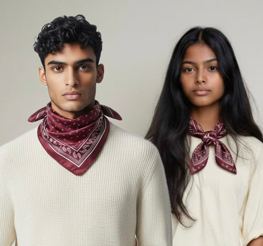 Burgundy Heritage Square Scarf