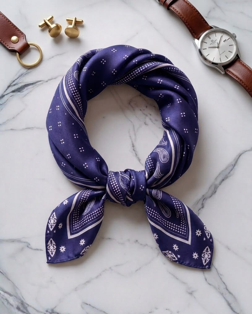 Midnight Heritage Square Scarf
