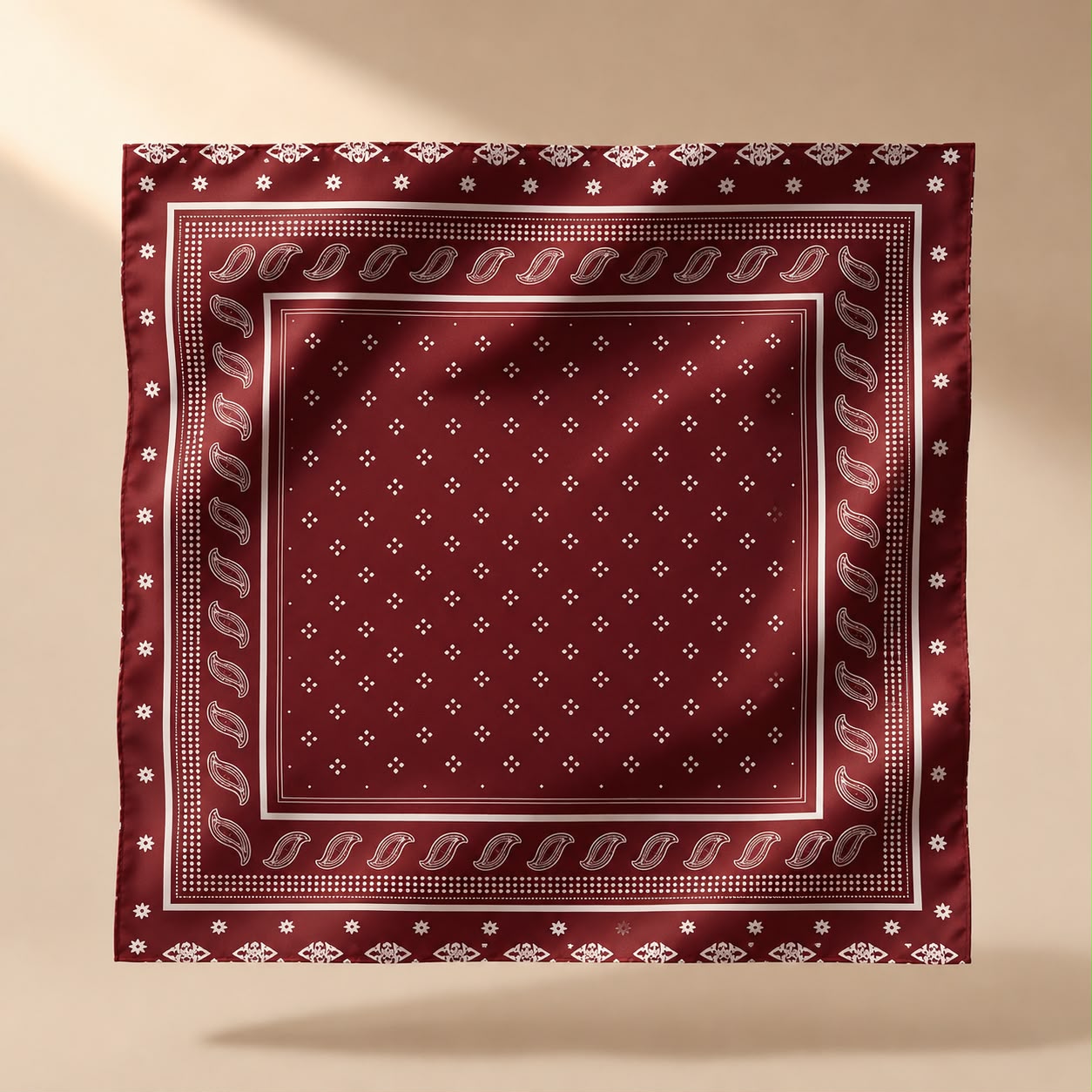 Burgundy Heritage Square Scarf